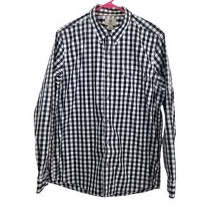 Timberland‎ Blue Check Mens Button Up Regular Fit Size Large